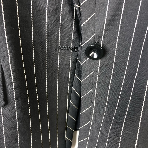 Vintage Dana Buchman black pinstripe oversized suitcoat blazer 4 - Picture 2 of 10
